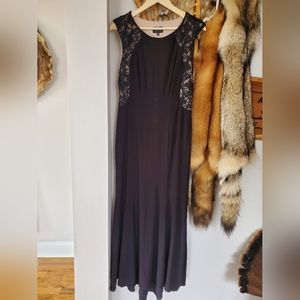 Xscape flowy black dress